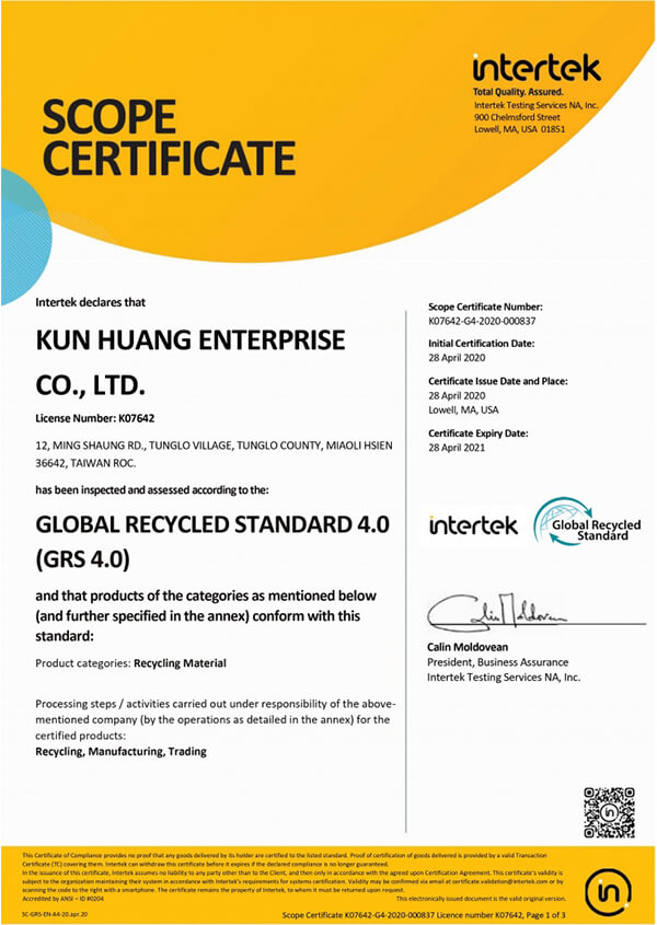 2021-2022 GRS Certificate